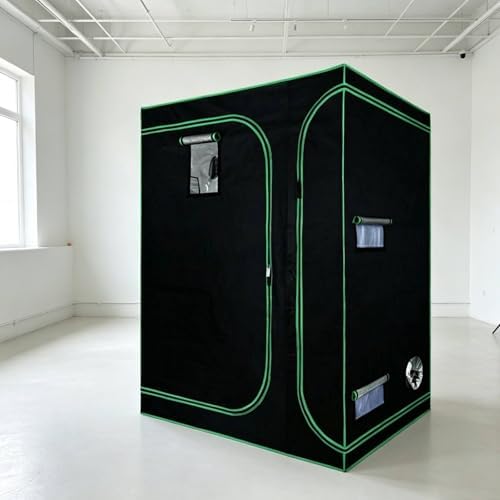 Indoor Grow Tent 2 in 1 Greenhouse Enclosure Cabinet Shelter with Lightproof 600D Canvas Reflective Mylar Lining Frame Viewing Window Suitable for, 120-90-180 - Image 3
