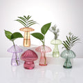 Mushroom Glass Propagation Terrarium Vases for Plants Set Colored of 6 by YAMAYACOLTDBROPGOD