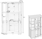 Wooden Cold Frame Greenhouse, Large Wood Tool Storage Shed, Garden Cold Frame with Adjustable Shelves for Outdoor, Backyard, Patio, Lawn, White - Image 2