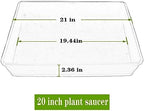 LWALRS Square Plant Saucer 20 22 Inch 2 Pack, Extra Large Plant Saucers, Deep Plant Trays for Pots, Heavy Plastic Water Tray Tor Plants, Planters for Indoors and Outdoors Plants (20 inch Black) - Image 2