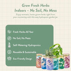 Modern Sprout Mason Jar Herb Garden Kit Indoor - Image 2