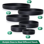 Phoenix Vine 12 Inch Plastic Plant Saucer Water Drip Tray, Heavy Sturdy Round Plant Drainage Tray for Indoors Outdoor, Set of 2, Matte Black, 21-TY-12B-2 - Image 7