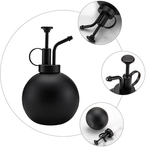 SUPVOX 304 Stainless Steel Watering Pot and Handheld Spray Kettle for Indoor Plants, 500ml Black Gardening Tool with Fine Mist Sprinkler for Household Use - Image 3