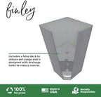 Bloem Finley 20" Tall Recycled Plastic Tapered Planter, Peppercorn, 2-Pack - Image 3