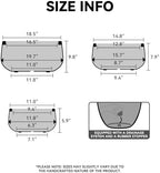 Kante Modern Home Minimalist 11" Dia Weathered Concrete Bowl Planter - Image 2