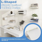 FENTEC Floating Book Shelves for Wall, 6 Pack White Floating Bookshelves - Image 5