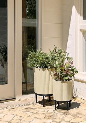 Veradek Demi Series Raised Duo Planters - Set of 2 Planters with Stands - Image 4
