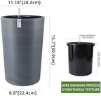 Dexceder 16x12 Self Watering Tall Planter (Gray, Wire Drawing) - Image 3