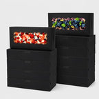 50 pcs Black Cookie Box,12x5.5x2.5 Inch Bakery Boxes with Window Pies Chocolate Strawberries Muffins Biscuit Pastry Dessert Box For Packaging by PFAMKEER