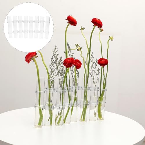 8pcs 18x3cm Hydroponic Glass Tube Vase Set Flower Arranging Container for Home Décor and Plant Propagation - Image 6