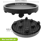 1 PCS 23 Inch Extra Large Plant Caddy with Wheels,Heavy Duty Wheeled Stand - Image 2
