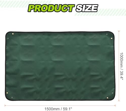 HARFINGTON 3pcs Repotting Mat 39.4" x 59.1" Oxford Cloth Waterproof Plant Repotting Mat Foldable Portable Gardening Potting Tray with Metal Buckle for Indoor Plant Change Soil, Dark Green - Image 2