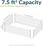 Sunnydaze Rectangle Galvanized Raised Garden Bed for Vegetables & Flowers - Image 6