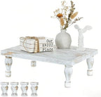 Hanobe Wood Risers for Decor Farmhouse Pedestal Display Stands White by Hanobe