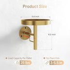 YUOROS 3 Pack Wall Plant Holder Stand Wall Planters for Indoor Plant (Gold) - Image 5