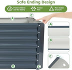Raised Garden Bed, 4x2x1.86ft, Grey - Image 5