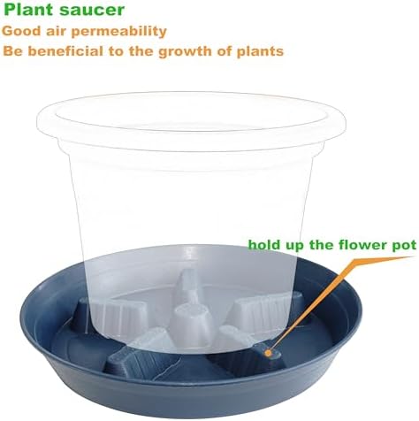 4 Pack Plant Saucer 12 inch, 8 10 14 17 inch, Plant Stand Plastic Plant Saucers for Indoors Outdoor, Heavy Duty Flower Saucers for Potted Plants, Pot Saucers for Plants, Grow Bags Saucers - Image 3