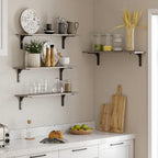 DINZI LVJ Long Wall Shelves, 31.5Inch Wooden Wall Mounted Shelves, Set of 2 - Image 5