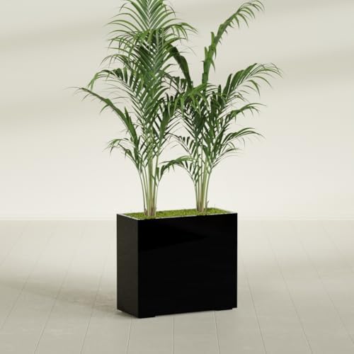 Greenline Alice Tall Rectangular Fiberglass Planter, Outdoor Planter Box - Image 4