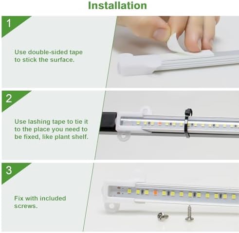 Wiaxulay 16in Grow Light Strip for Indoor Plants, 15W Full Spectrum 6000K - Image 6