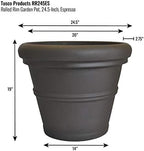 Tusco Products RR245ES Classic Rolled Rim Garden Planter, 24.5", Espresso - Image 2