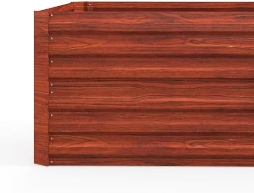Outsunny Galvanized Raised Garden Bed Kit, 6' x 3' x 2', Dark Brown - Image 6