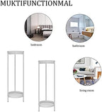Plant Stand,2 Tier Metal Flower Plants Holder with 2 Removable Display for Indoor or Outdoor,Pot Plant Planter Display(30 X 10in,White) - Image 6