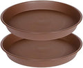 2 Pack of Plant Saucer 19", 2.3" Depth, 18 19 inch Plant Tray Saucer, Plant Dish for The Garden, Large Plant Saucer (19", Chocolate) by Bleuhome