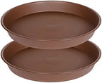 2 Pack of Plant Saucer 19", 2.3" Depth, 18 19 inch Plant Tray Saucer, Plant Dish for The Garden, Large Plant Saucer (19", Chocolate) by Bleuhome