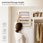 Homsorout Large Closet Storage Bins - Collapsible Clothing Organizer with Handles & Window, Decorative Bin with Lids, Linen Closet Organizers for Living Room, Dorm, 8 Pack, Beige - Image 2