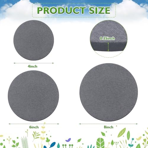 Diatomaceous Earth Coaster 4/6/8inch Diatomite Plant Saucer Stone Plant Sourcer Instant Dry Water Absorbent Diatomite Tray (Dark Gray) - Image 2