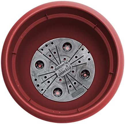 Bloem Ariana Self Watering Planter: 12" - Burnt Red - Durable Resin Pot, for Indoor and Outdoor Use, Self Watering Disk Included, Gardening, 3 Gallon Capacity - Image 2
