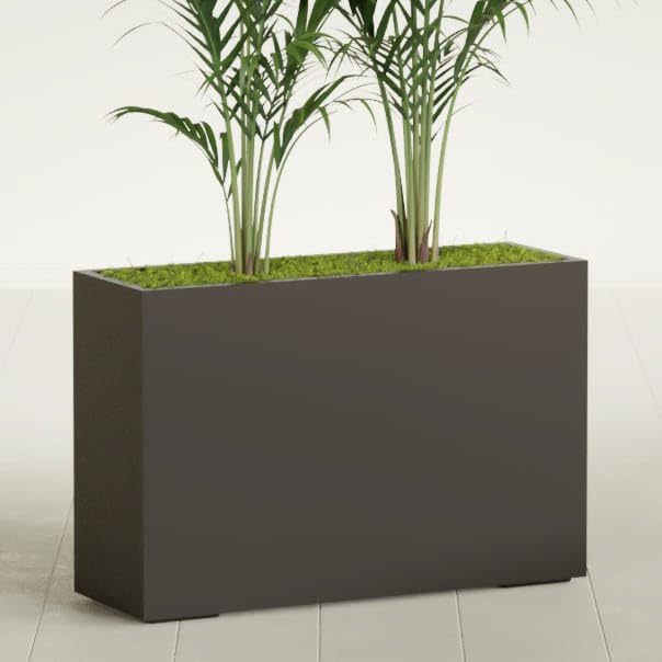 Greenline Alice Tall Rectangular Fiberglass Planter, Outdoor Planter Box - Image 2
