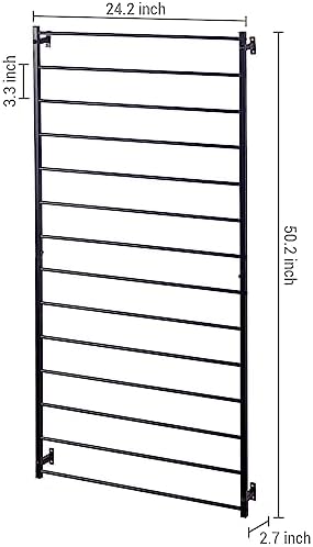 MyGift Matte Black Metal Garden Trellis Wall Mounted Plant Support - Image 4