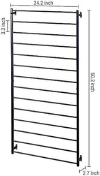 MyGift Matte Black Metal Garden Trellis Wall Mounted Plant Support - Image 4