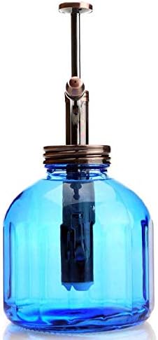 Plant Mister-Blue Glass Bottle & Brass Sprayer (Antique Copper) - Image 4