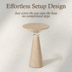 COZAYH Small Pedestal End Table Farmhouse Martini Table, Distressed Grey - Image 3