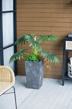 Cement Planter, 18.1 Inch Tall, Antique Gray - Image 5