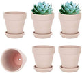 vensovo 4 Inch Pink Terracotta & Clay Pots with Saucer, 6 Pack by vensovo