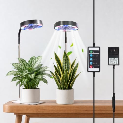 2-Pack Grow Light with Fan,Artificial Sunlight with Gentle Breeze by GooingTop