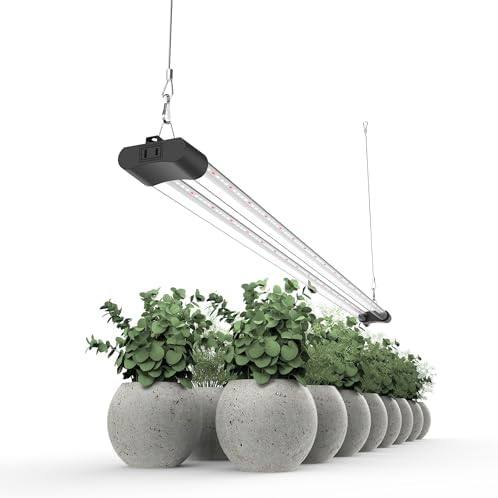 LED Grow Light Full Spectrum Light Linkable 5000K Daylight + 660nm Red Indoor Plant Lighting Fixture (4 FT) by BoostGro