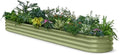 Galvanized Raised Garden Bed 10x2x1 ft, 12" Tall Metal Planter Box by Annoell