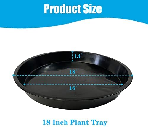 Plant Saucer 18 Inch, 5 Pack Heavy Duty Plant Tray for Pots, Plastic Pot Saucers for Plants, Large Drip Trays for Potted Plants, Round Water Tray for Indoors - Image 3