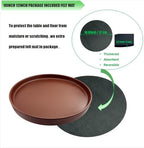 Yukfona Ceramic Plant Saucer Tray 1 Pcs 10 Inch Brown, 10.83" OD x10.24 ID x1.1 Deep| Fits Flower pots Bottom≤ 10.24", Heavy Duty Glazed Round Planter Drip with Catch Basin for Indoor Outdoor Plants - Image 3
