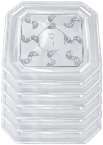 Plastic Plant Saucer, 6 Pack, Square, (14x14) by ZzpYXIA