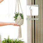 Hanging Planter with Patterns,4Packs Macrame Plant Hangers Indoor Macrame for up to 8 inch Pot Crochet Boho Plant Hanger Holder for Indoor Outdoor with 4S Shaped Stainless Steel Hooks (4colors) - Image 6