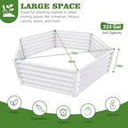 Anleolife 3-Bed 70x60x18in Hexagon Raised Garden Beds, Antique White - Image 2