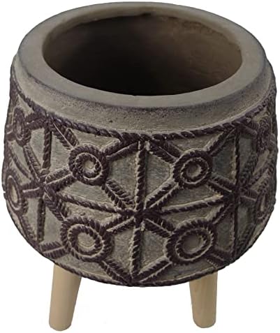 Leaf Large Planters Plant Pots, 36cm Rope fibreglass Composite - Image 6