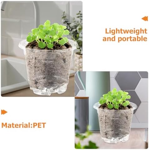 SUPVOX PET Nursery Pots 20 Sets with Lids and Drainage Holes - Image 3