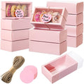 Roowest 50 Sets Gift Boxes Kraft with Tags, 6.3 x 3.5 x 2 Inch, Pink by Roowest